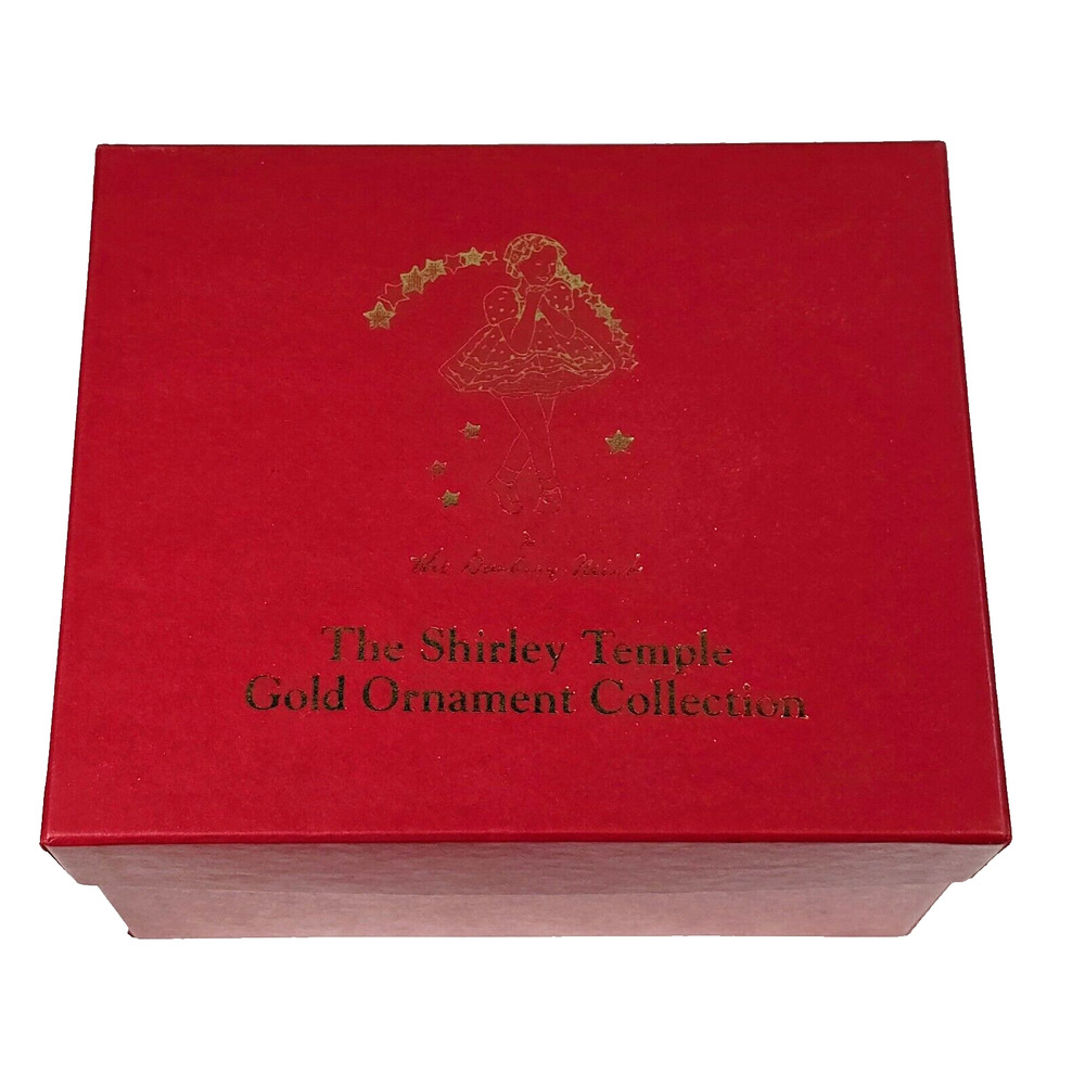 Vintage Danbury Mint Gold 2D Shirley Temple Christmas Ornament Collection